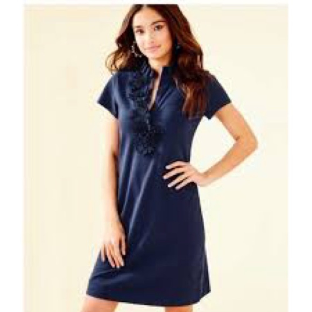 Lilly Pulitzer Navy Short Sleeve Mini Dress